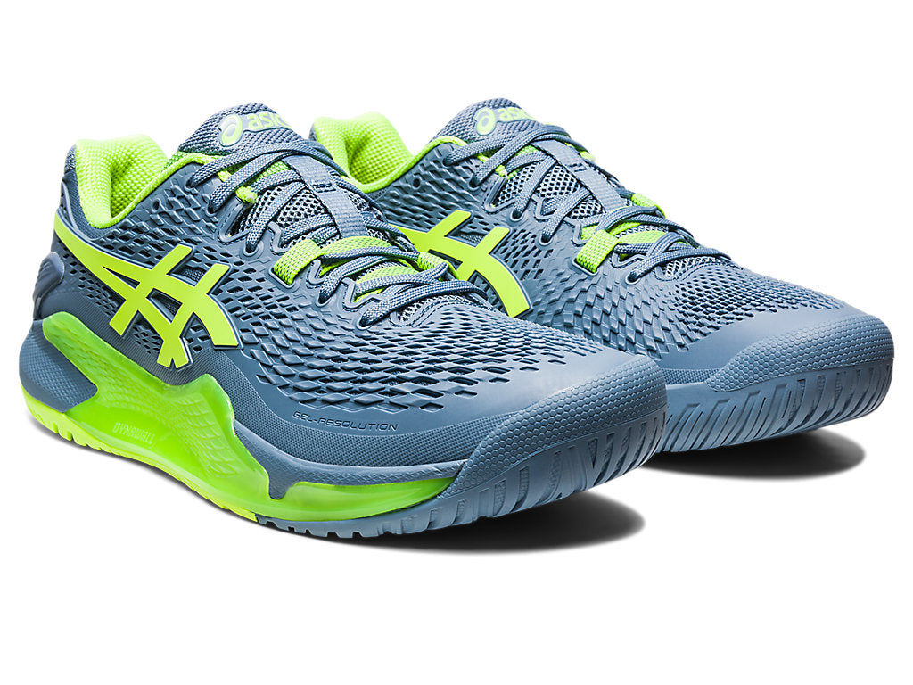 Asics Gel Resolution 9 - Steel Blue/Hazard Green 2023