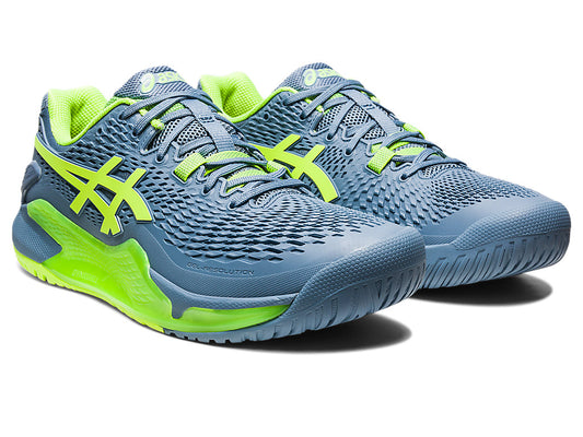 Asics Gel Resolution 9 - Steel Blue/Hazard Green 2023