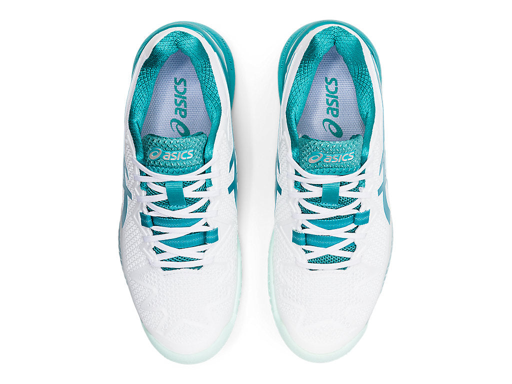 Asics Women's Gel Resolution 8 - White/Lagoon