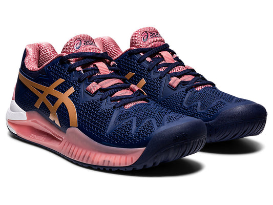 Asics Women's Gel Resolution 8 - Peacoat/Rose Gold