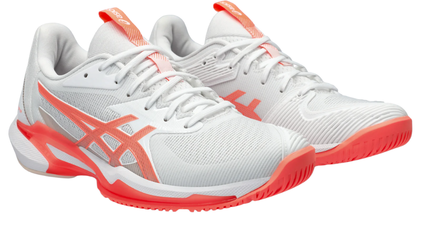 Asics Women's Solution Speed FF 3 CLAY - White/Sun Coral