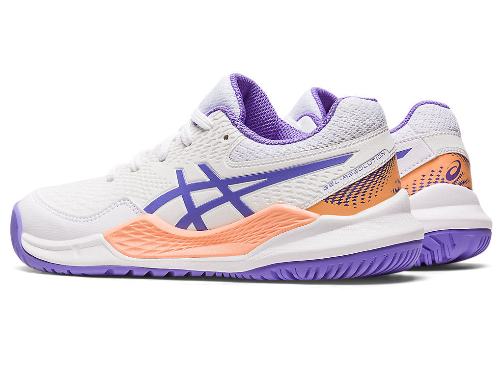Asics Gel Resolution 9 GS Kids Tennis Shoes - White/Amethyst 2023