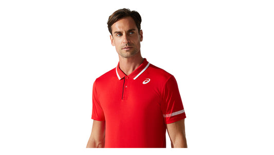 Asics Mens Court Polo Shirt (Classic Red)