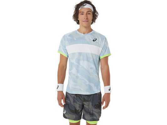 ASICS MATCH GRAPHIC SS TOP - Soft Sky