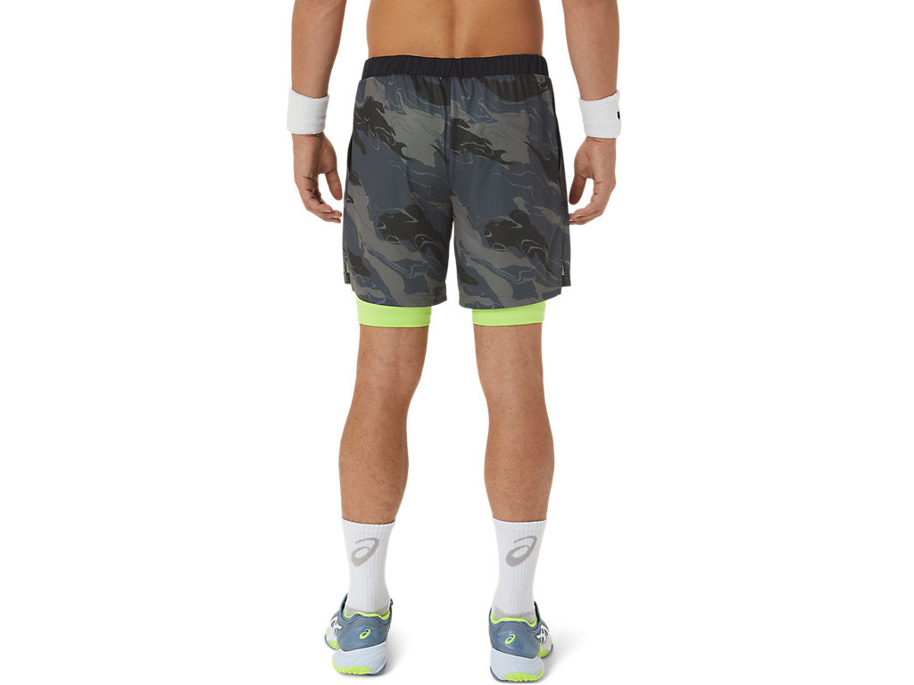 ASICS MATCH GRAPHIC 7 INCH SHORT - Carrier Grey