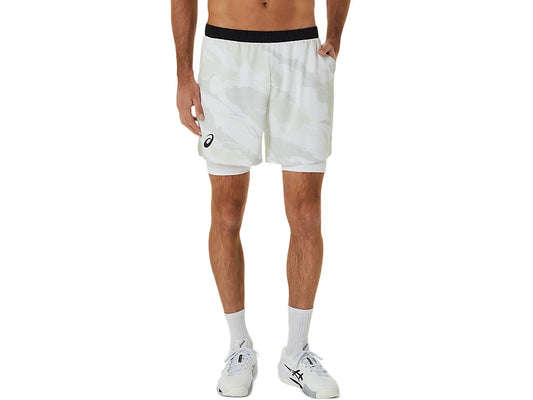 ASICS MATCH GRAPHIC 7 INCH SHORT - Brilliant White