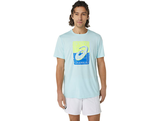 ASICS MEN'S COURT GS GRAPHIC TEE - Aquamarine