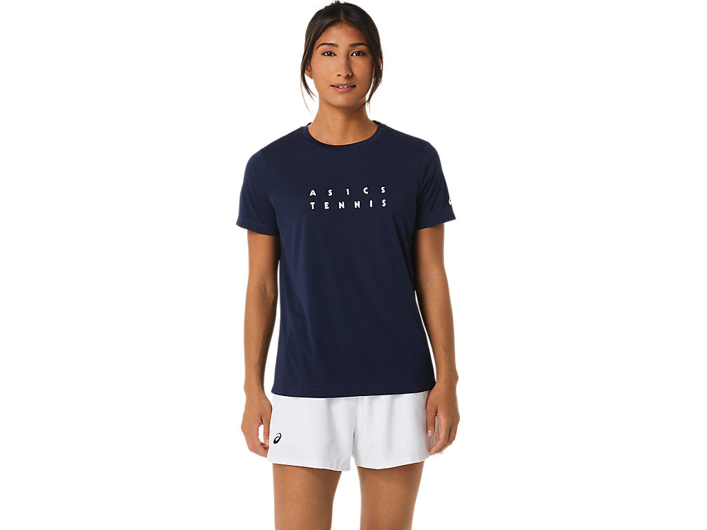 ASICS WOMENS COURT GRAPHIC TEE - Midnight