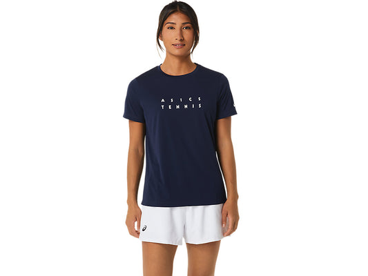 ASICS WOMENS COURT GRAPHIC TEE - Midnight