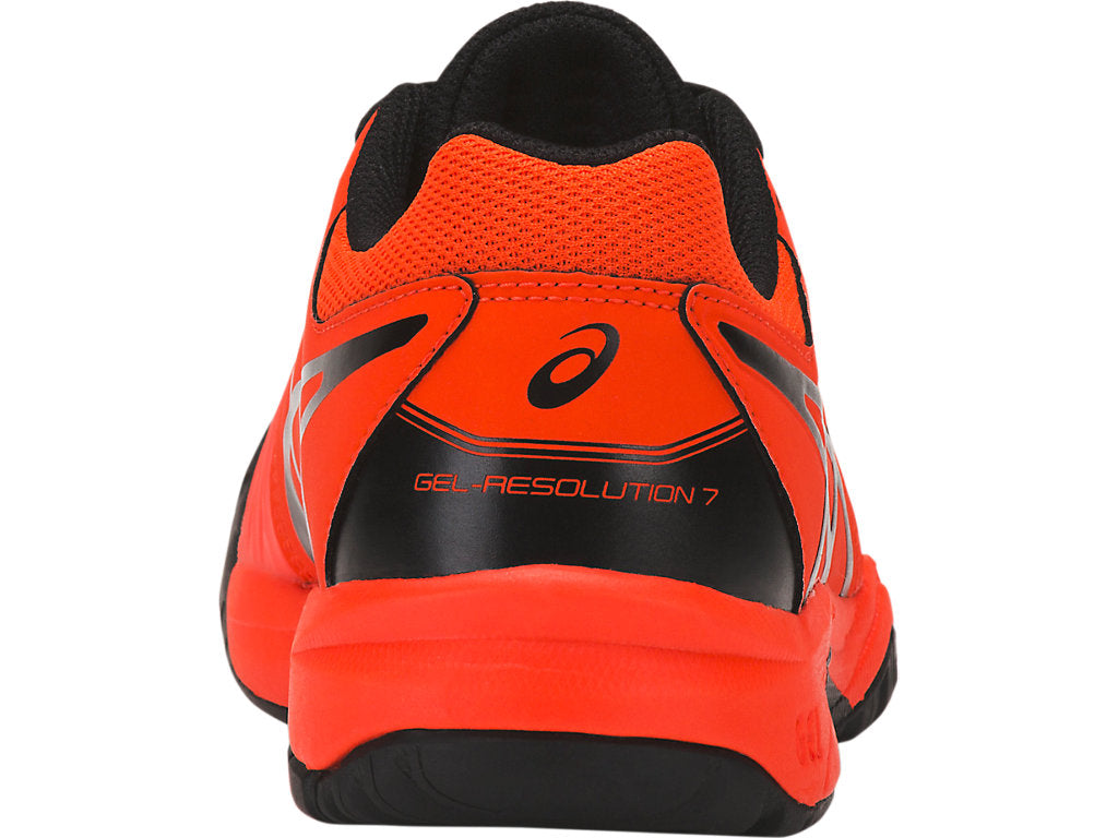 Asics Gel Resolution 7 GS Kids Tennis Shoes - Cherry Tomato/Black