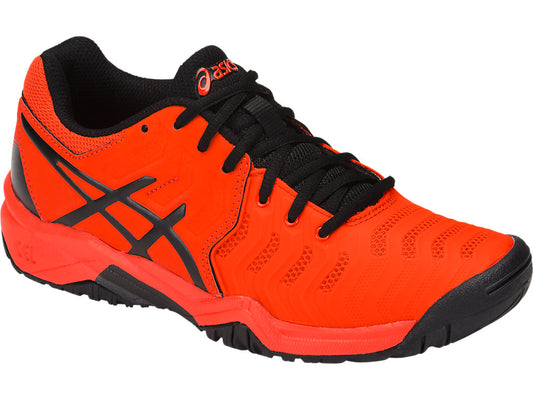 Asics Gel Resolution 7 GS Kids Tennis Shoes - Cherry Tomato/Black