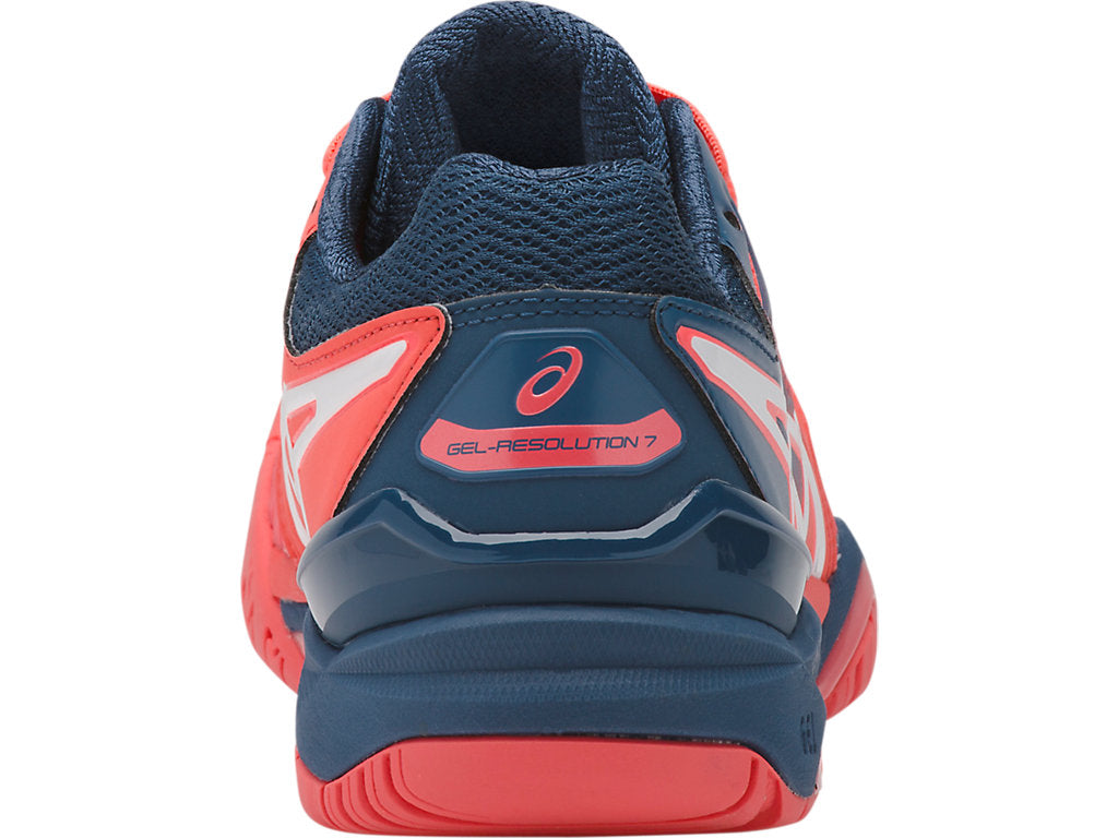 Asics Women's Gel Resolution 7 - Papaya/White