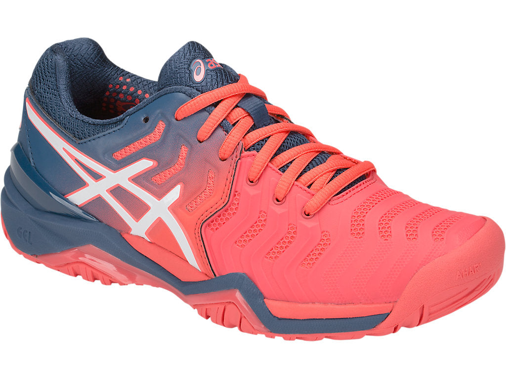 Asics Women's Gel Resolution 7 - Papaya/White