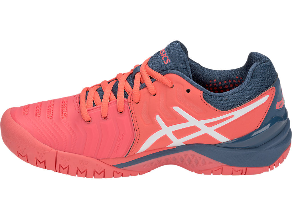 Asics Women's Gel Resolution 7 - Papaya/White