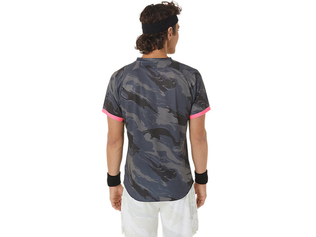 ASICS MATCH GRAPHIC SS TOP - Carrier Grey