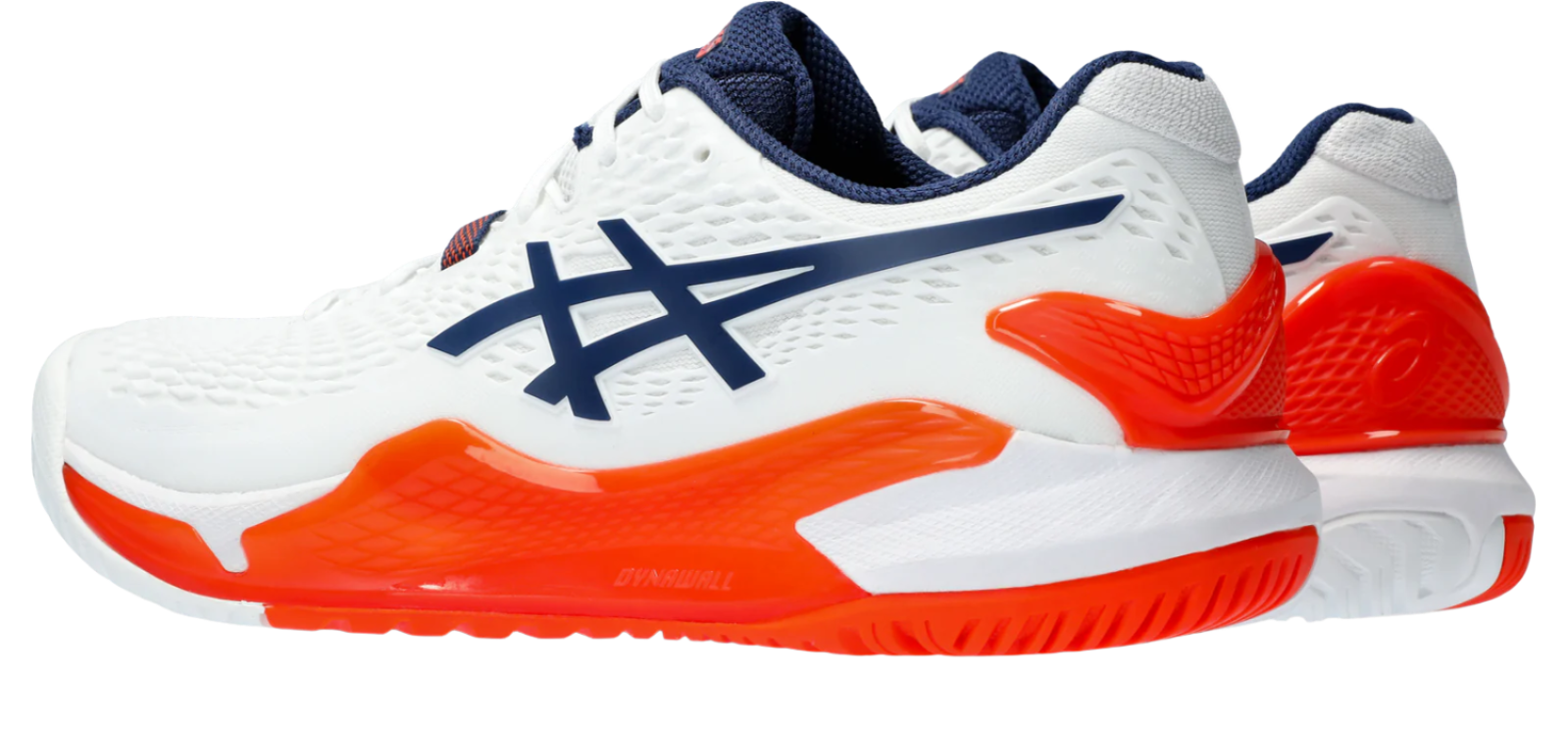 Asics white blue orange hotsell