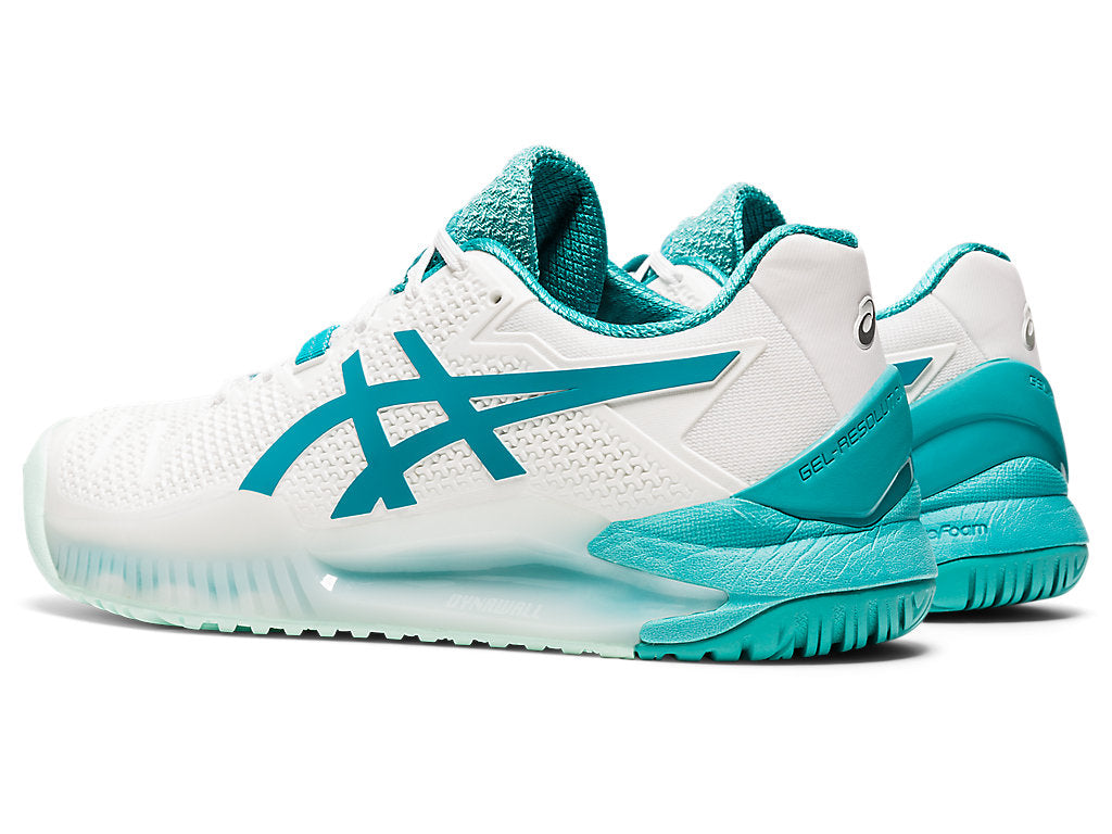 Asics Women's Gel Resolution 8 - White/Lagoon