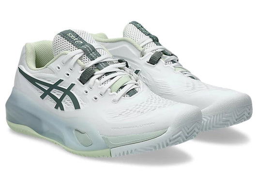 Asics Womens Gel Resolution X Clay  - White/Monument Blue 2025