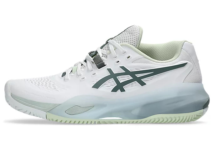 Asics Womens Gel Resolution X Clay  - White/Monument Blue 2025