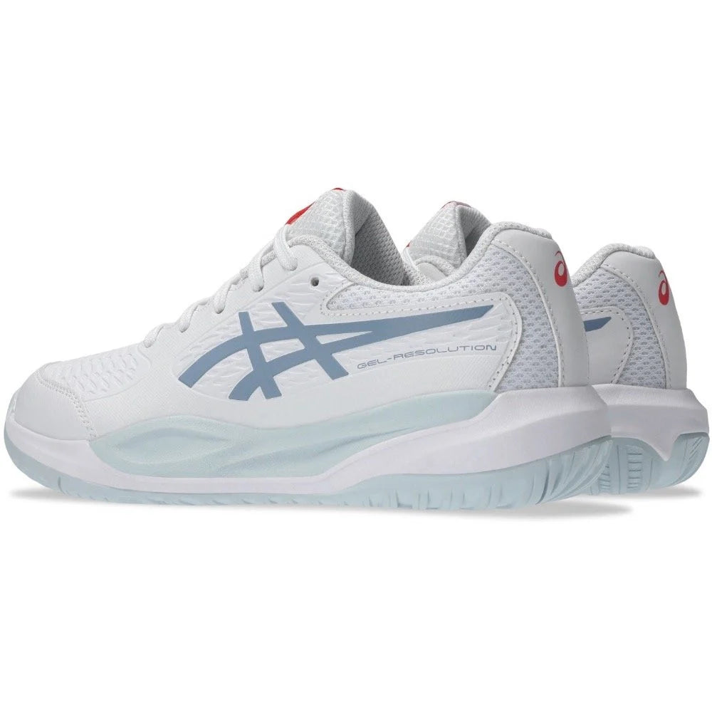 Asics Kids Gel-Resolution X GS - White/Grey Blue
