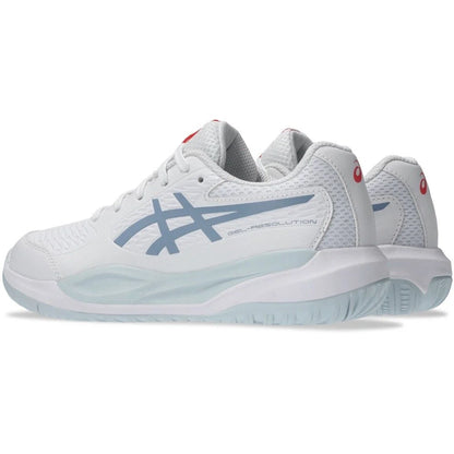 Asics Kids Gel-Resolution X GS - White/Grey Blue