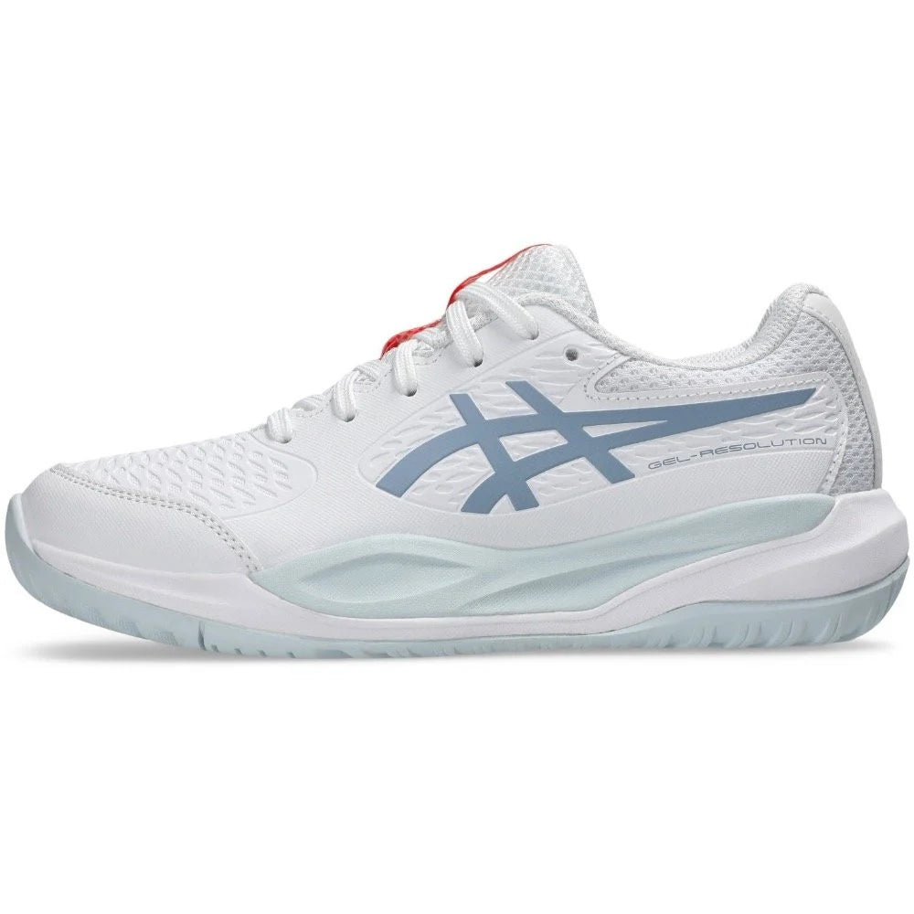 Asics Kids Gel-Resolution X GS - White/Grey Blue