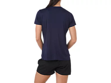 Asics Women's Silver SS Top - Peacoat