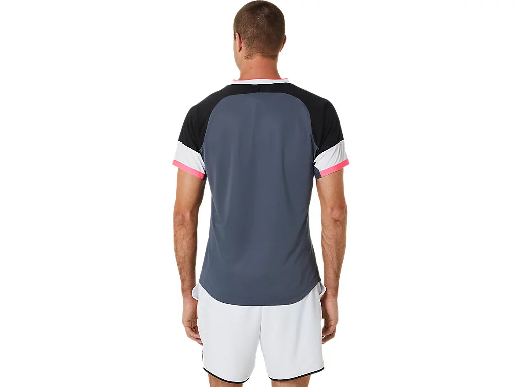 Asics Men Match Short Sleeved Top Performance Black/Carrier Grey