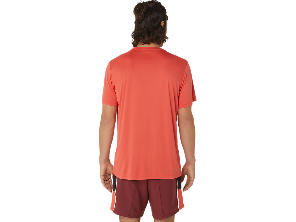ASICS MEN'S COURT GS GRAPHIC TEE - Red Snapper