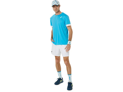 ASICS COURT SS TOP - Digital Aqua/Brilliant White