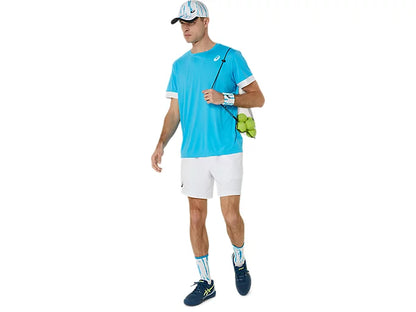 ASICS COURT SS TOP - Digital Aqua/Brilliant White