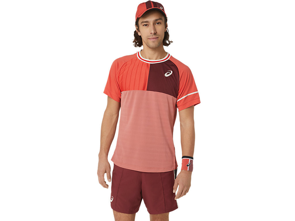 ASICS MATCH SHORT SLEEVED TOP - Red Snapper