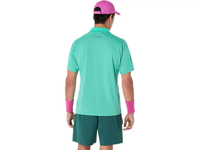 Asics Match Jacquard Polo SS Top - Aurora Green